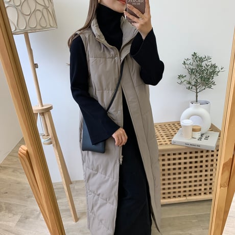 中綿ロングベスト