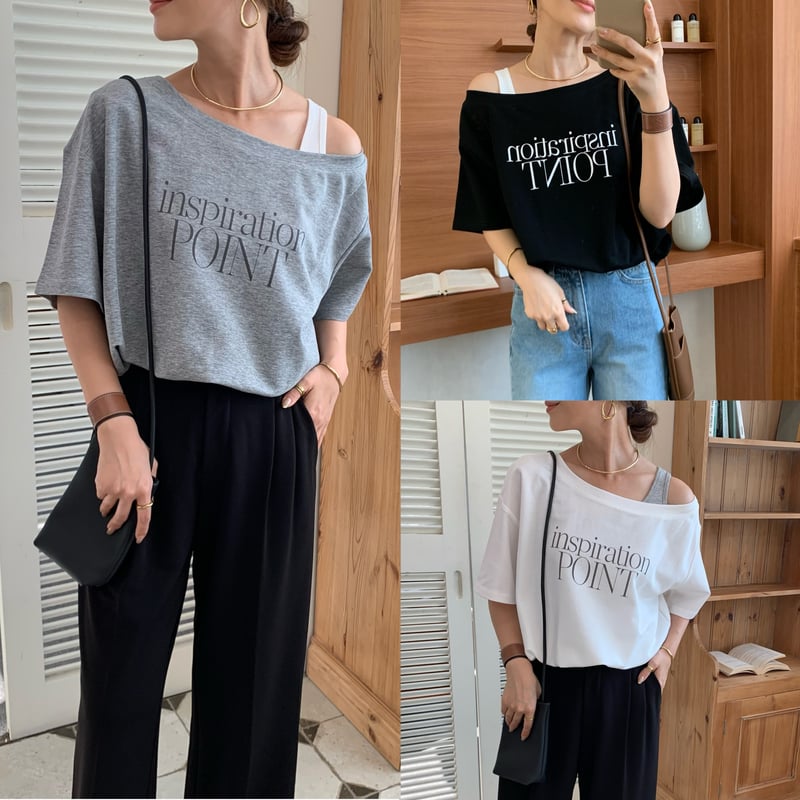 ⭐︎新品未使用タグ付き⭐︎one u トップス ロゴワンショルトップス | BLATE