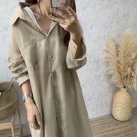 シンプルロングシアーシャツ