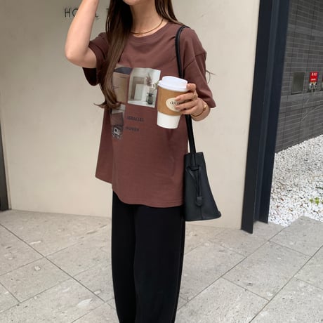 ニュアンスコットンフォトTシャツ