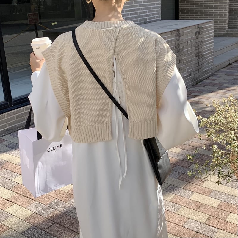 ショートニットベスト | BLATE