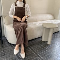 コーデュロイサロペットスカート