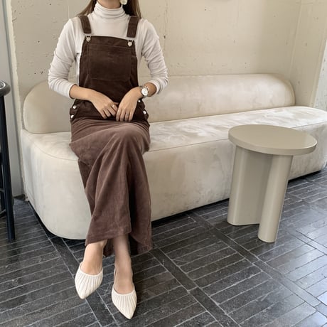 コーデュロイサロペットスカート