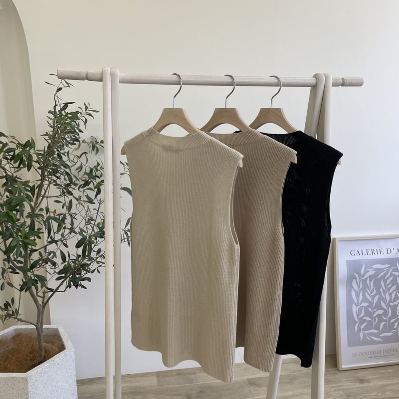 MORABITO モラビトプルミエ　サマーニット　ノースリーブニット　ホワイト MORABITO モラビトプルミエ サマーニット ノースリーブニット ホワイト