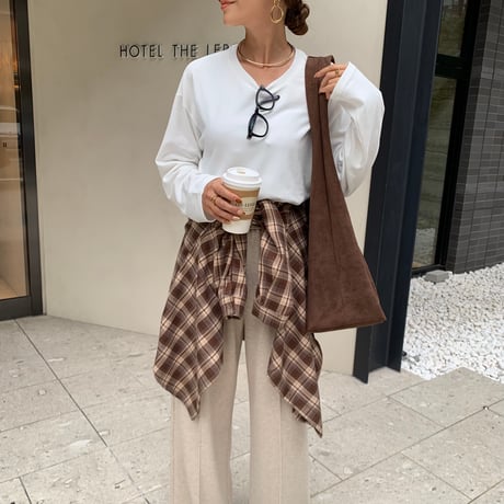 ポーチ付き上質スエードbag
