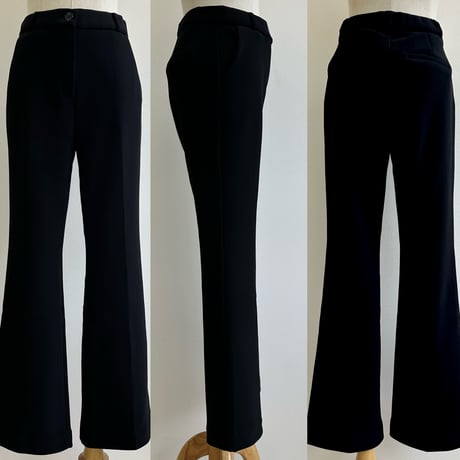 裏起毛細見えフレアパンツ