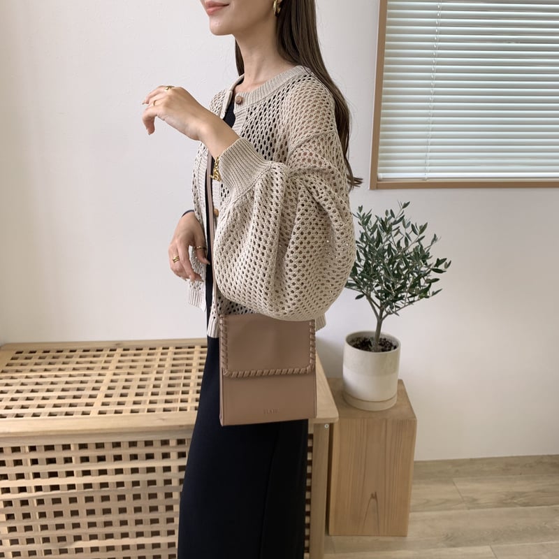 PLEATS PLEASE ボリュームスリーブ カーディガン メッシュ PLEATS PLEASE ISSEY MIYAKE - PLEATS PLEASE TATAMI APRIL BLACK