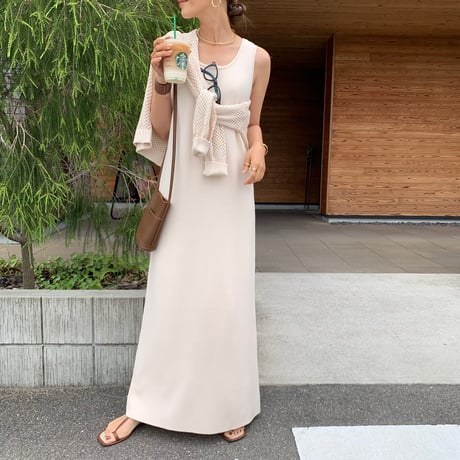 2way美ラインニットワンピース