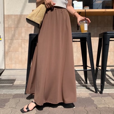 リラックス体型カバーフレアスカート