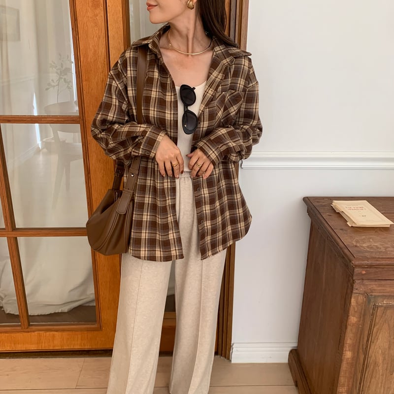 10/20入荷商品・ニュアンスブラウンチェックシャツ | BLATE