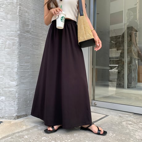 リラックス体型カバーフレアスカート