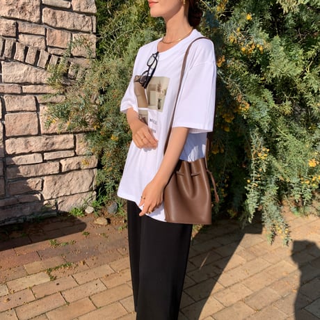 ニュアンスコットンフォトTシャツ