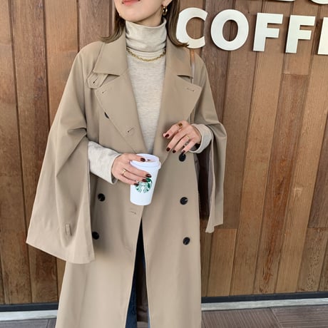 上質2wayロングトレンチコート