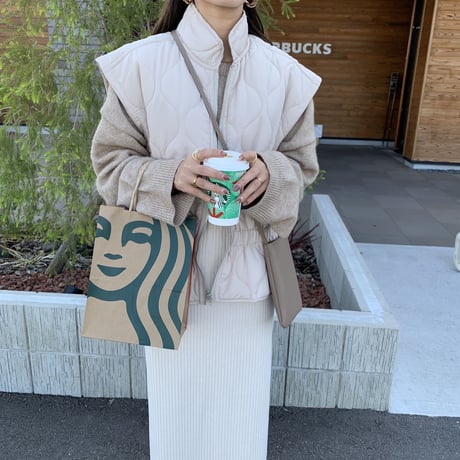 ニュアンス中綿ショートベスト