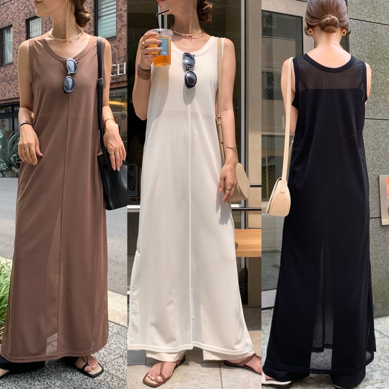 inscrire メッシュ　ワンピース 2WAYシアーメッシュワンピース | BLATE