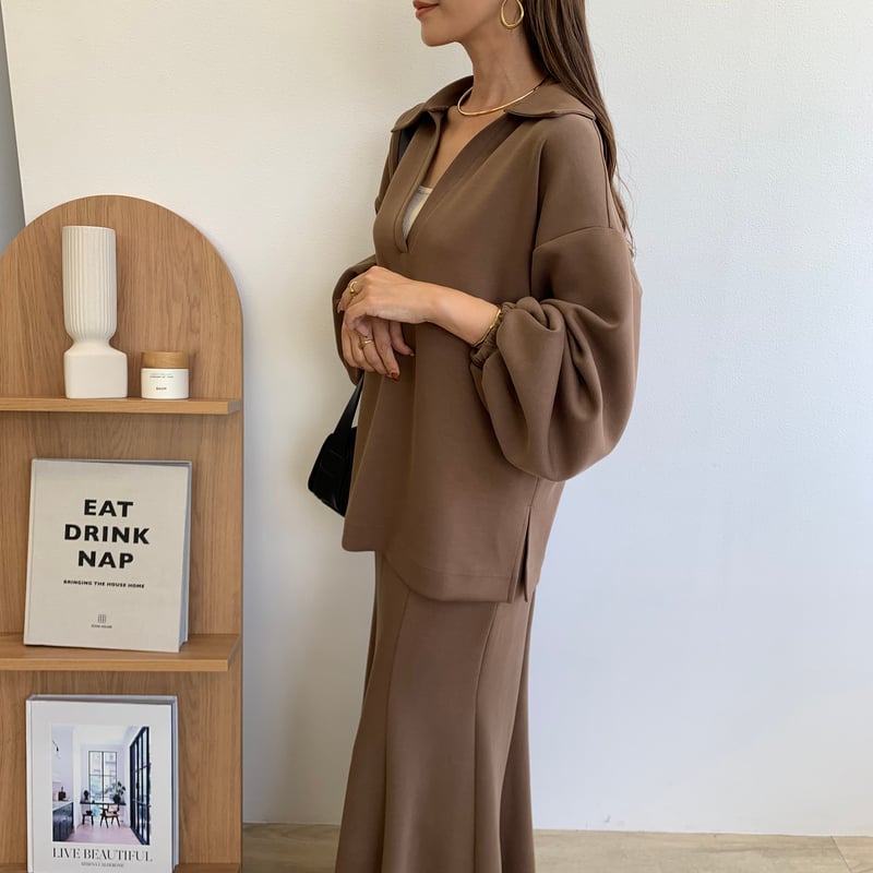 極美品 TADASHISHOJI ボリュームスリーブボレロ 定価5万2800円 Kilka/着やせして見えるボリュームスリーブカットソー -光沢感が