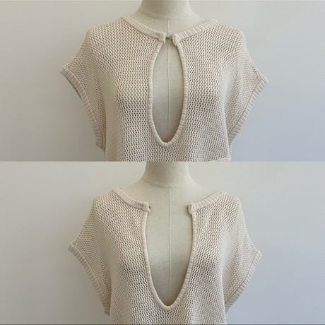 2wayニュアンスメッシュコード刺繍ノースリーブ