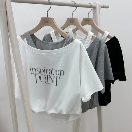 ロゴワンショルトップス