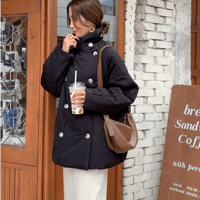 スタンドカラー・テーラード中綿ジャケット
