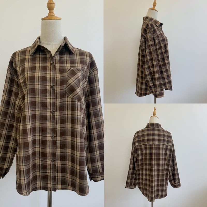 10/20入荷商品・ニュアンスブラウンチェックシャツ | BLATE