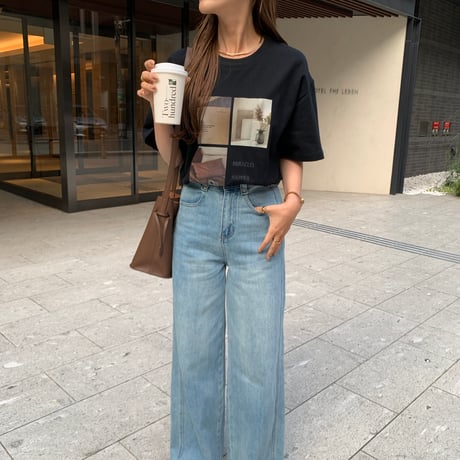 ニュアンスコットンフォトTシャツ