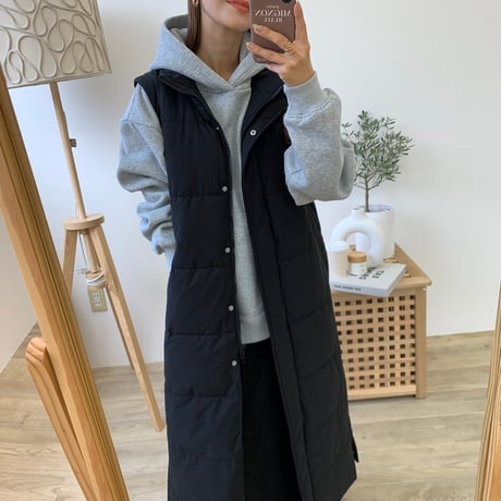 中綿ロングベスト