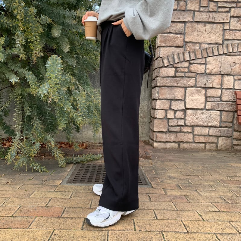 裏起毛タックワイドパンツ | BLATE