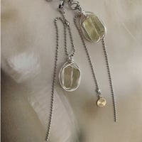 [ 000-035 ] lemon quartz pierce/earring