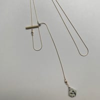 [ 002-022 ] slide necklace :dalmatian