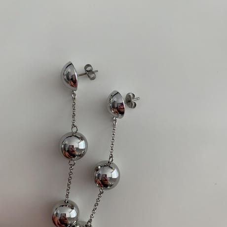 [ 000-017 ]  silver beads  pierce/earring