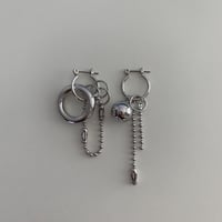 [ 000-013 ]  volume  pierce/earring : silver