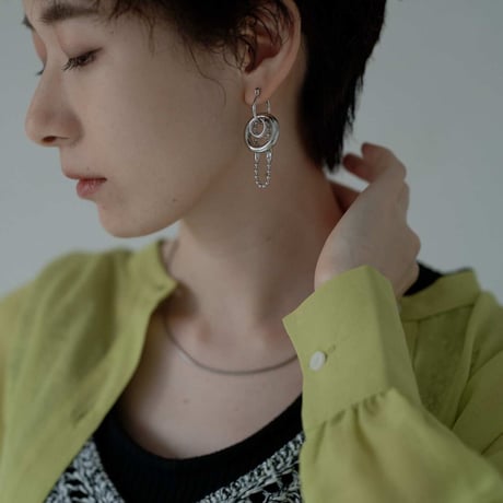 [ 000-013 ]  volume  pierce/earring : silver