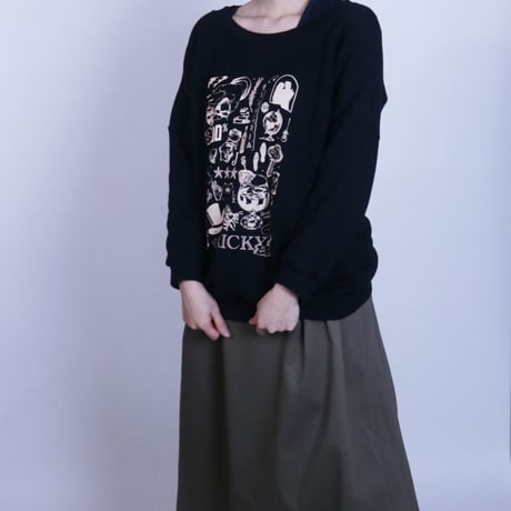 <SS09>SANGRIA　4/7スリーブスウェット