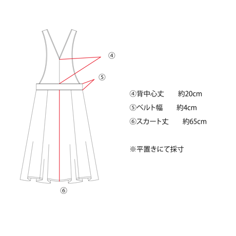 リネン混サロペットワンピース　【ブラック】