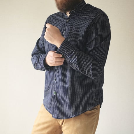 Men's Stripe Kimono cotton shirt (no.089)