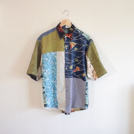 Men's Patchwork Kimono Shirt ① (no.343)