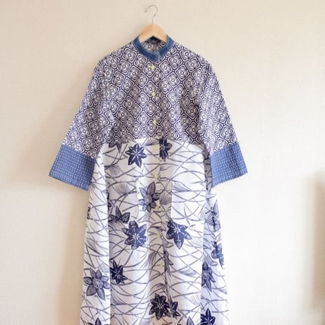 Summer Cotton Yukata Long dress/Jacket① (no.327)