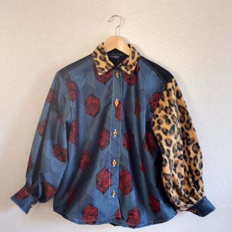 Animal fleece & Kimono Winter Shirt (no.367)
