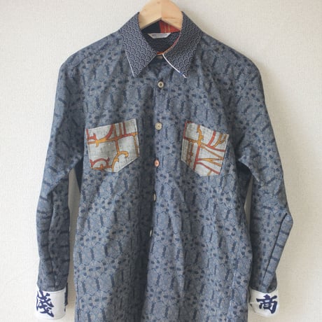 Men's kimono x Kanji casual shirt (no.95)