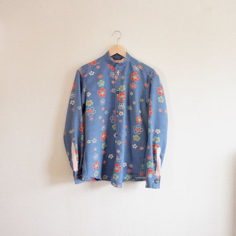 Men's Retro plum pattern Kimono casual shirt (no.288)