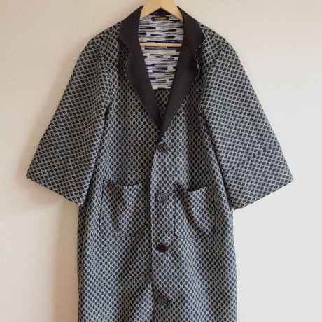 Men's Dark Blue Kimono Long Jacket (no.433)