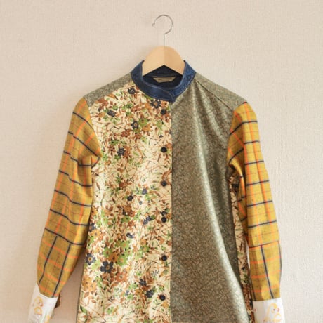 Autumn color Kimono shirt (no.225)