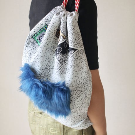 Kimono x Fur x Wappen Knapsack bag (no.054)