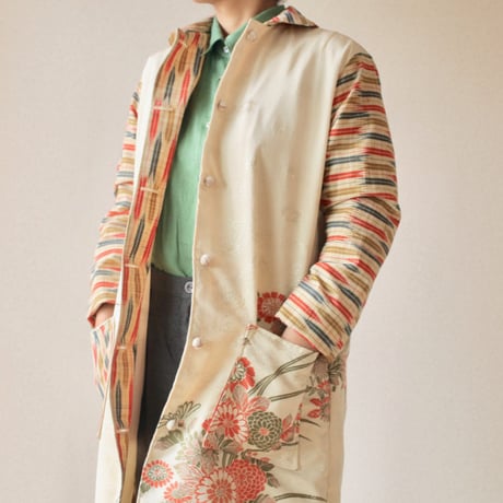 Japanese Kimono embroidered Long coat (no.071)
