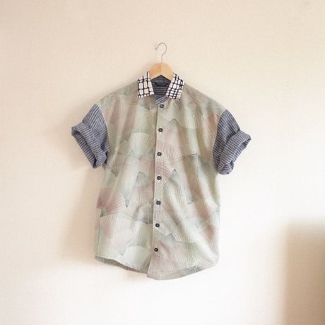 Men's fan pattern Kimono summer Shirt (no.315)