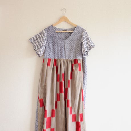 Japanese Cotton Yukata & Kimono Maxi Length Summer dress (no.465)