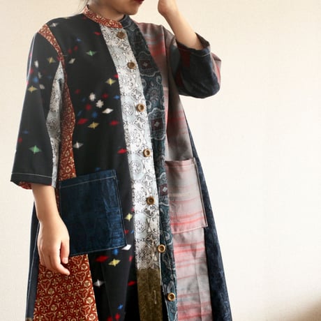 Kimono patchwork stylish Long Jacket (no.243)