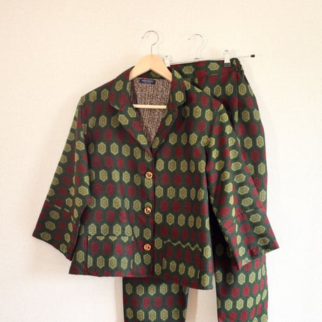 Dark Green Kimono Jacket & Pants Combination (no.352)