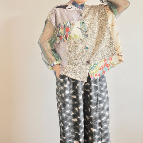 FINAL SALE !!!Kimono patchwork oversized shirt (no.484)