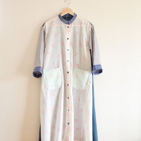 Flower Cotton & Kimono Long Dress / Jacket (no.330)